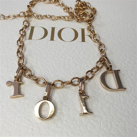 dior gold star necklace|Dior necklace gold letters.